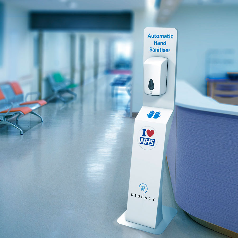 RegencyDesign's tweet image. Lightweight, yet robust and sturdy, the Regency touchless hand sanitiser is made from premium components and can be easily positioned at common touchpoints. If you’re interested in finding out more about our touchless sanitiser, follow the link here: bit.ly/33u5bj9