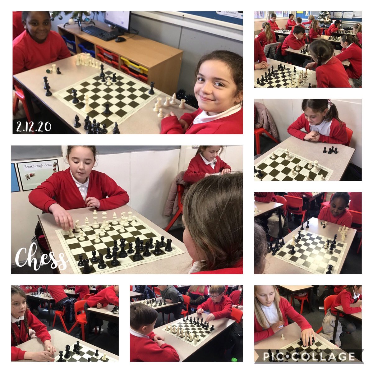OakfieldY5's tweet photo. Impressive engagement and understanding in chess today, learning how to use the castling move to protect the king. 🌟 https://t.co/yyD9gUwsad