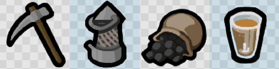 rotten_tater's tweet photo. I'm working on item icons/drawings today! I'm excited for folks to collect goodies🤩 #WhenTheStonesSpoke ⛏️ https://t.co/kIxRKJ8cOb