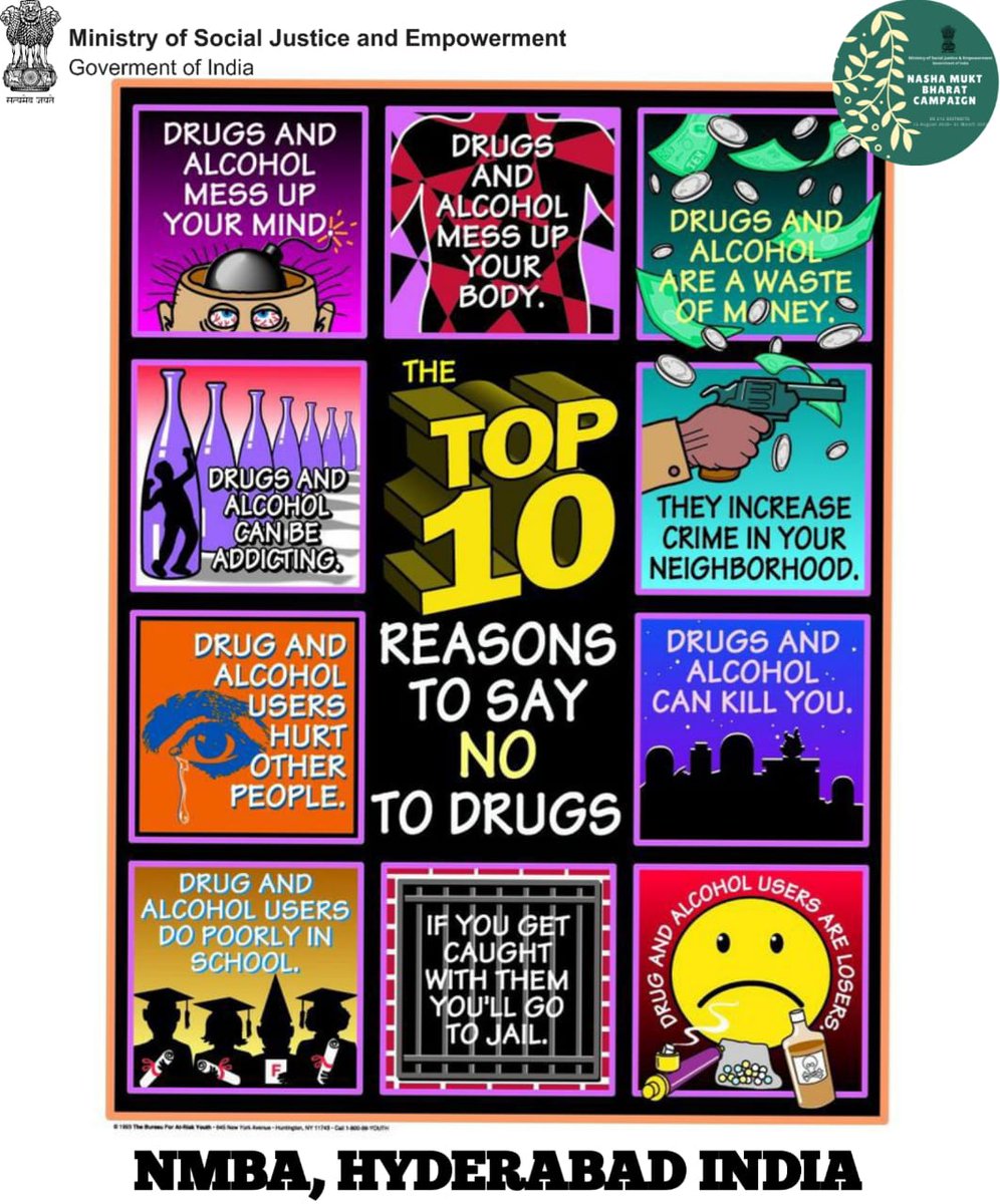 Shareen_Mehnaaz's tweet photo. With @NMBA_MSJE
#NashaMuktBharatAbhiyan #NashaMuktBharatAbhiyanHyd
#Hyderabad #Telengana #Kurnool #andhrapradesh #NMBA #NMBAH #hopefordope #SayNoToDrugs https://t.co/oth1ZX0mEh