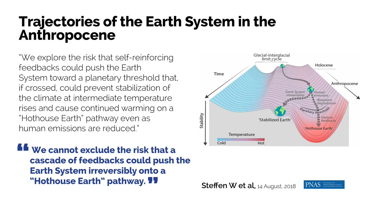 Approaching two degrees could risk everything. We must heed the lessons in the influential 2018 “Hothouse Earth” paper and rapidly reduce emissions. The later we leave this the more likely we are to create an “inhospitable” planet. https://www.pnas.org/content/115/33/8252