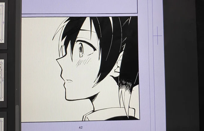 好きなシーンから描くとめちゃくちゃ捗る
あと今回初めて漫画でベタを沢山使う気がする 