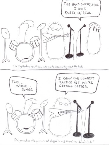 RealAmoebaJoe's tweet photo. This is an actual song I wrote in high school. I still don't think it's that bad. The captions are probably funnier than the actual strip. https://t.co/oNcjM18Jz4