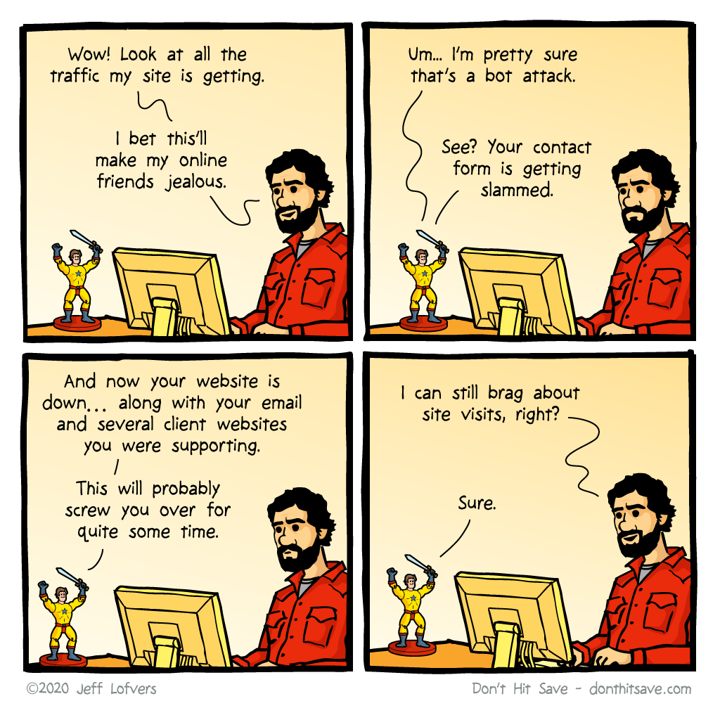 donthitsave's tweet photo. Why comics fall behind...
#botattack #hacked #webcomic #webcomics https://t.co/xzpsJbTOGX