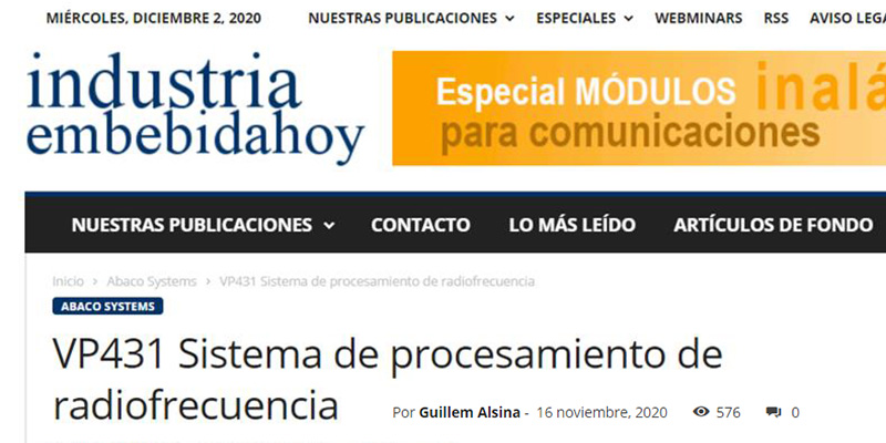 luvalatte's tweet photo. ¡Gracias, Guillem! Thanks for translating and sharing our #3U #VPX VP431 press release that is designed to align with the #SOSA™ standard. #abaco #abacosystems #spanish #español #innovation #radar #electrónicos #rugerizada @embebidahoy https://t.co/lv42BATz2t https://t.co/Ec9u16H4yV