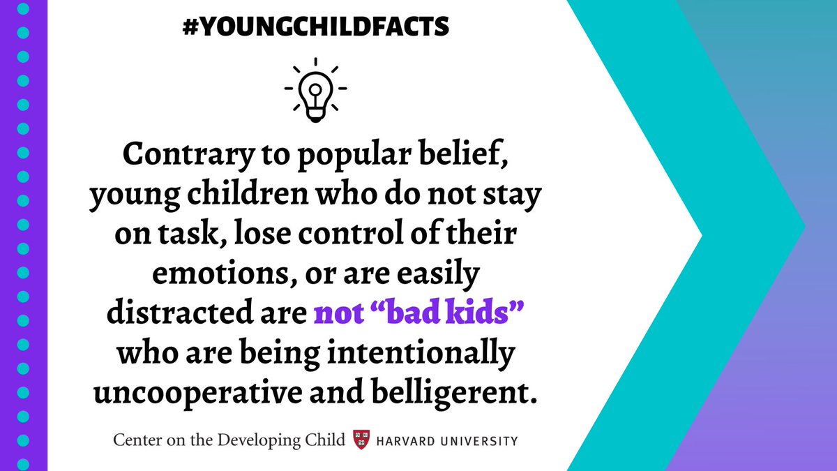 #YoungChildFacts #FYI #ChildDevelopment 

For more info, please visit:

developingchild.harvard.edu/resources/what…

#ExecutiveFunction