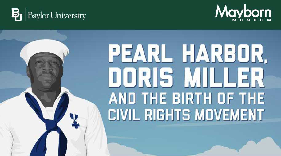 On this #PearlHarborDay🇺🇸, we honor those who gave their all on Dec. 7, 1941.

In recognition, <a href="/BaylorHistory/">Baylor History</a>'s Michael Parrish will celebrate the life of Doris Miller — a Waco native whose actions that day earned him the Navy Cross — in a free lecture: conta.cc/39Pu9xA