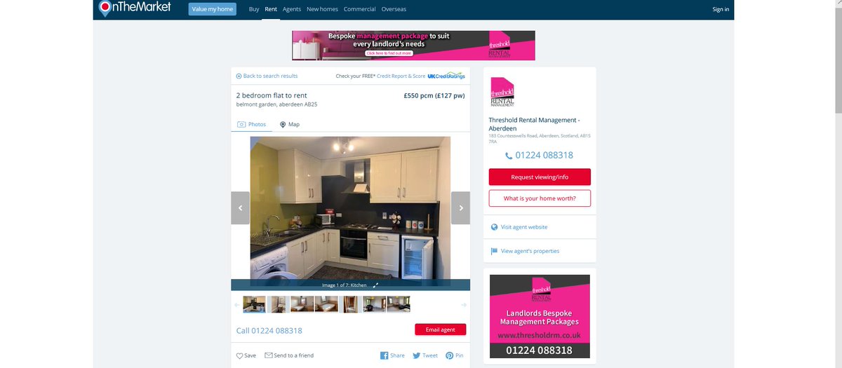 Great to see Threshold Rental Management in #Aberdeen now using our newest advertising product which shows a leaderboard banner and MPU on every single property advert on <a href="/OnTheMarketCom/">OnTheMarket</a> 

#property #DigitalMarketing