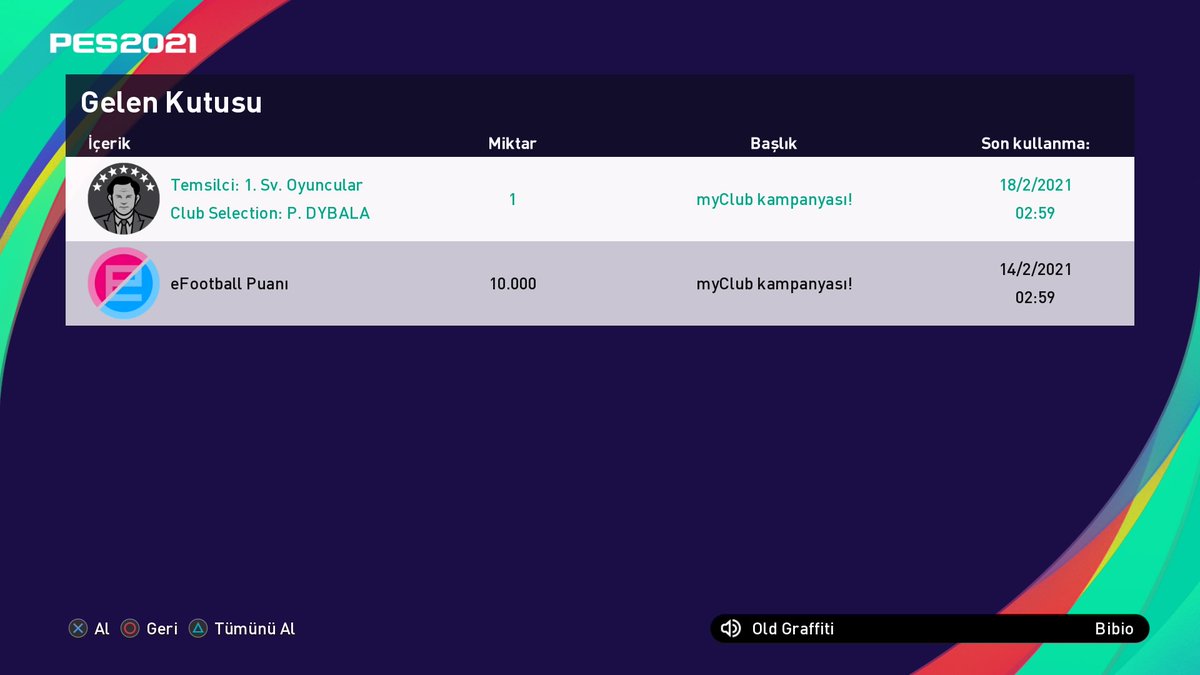 Gelen kutumuzda dybala ve efootball puani var.Gp yerini efootball puanina birakiyor artik #PS4share