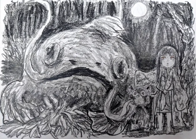 こういう感じの湿気った絵を描きます。
#これが私の代表作 