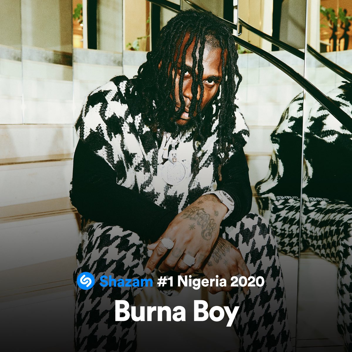 burnaboy's tweet photo. Thank you for connecting with my music enough to make me the most shazamed artist in 🇳🇬 , even in what is arguably the most bizarre year of our generation. That is why I do this ❤️🦍 https://t.co/NlRPUkTqxf