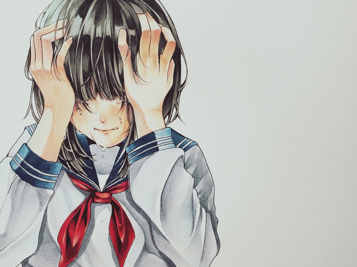苦悩 文月のイラスト 苦悩 文月のイラスト