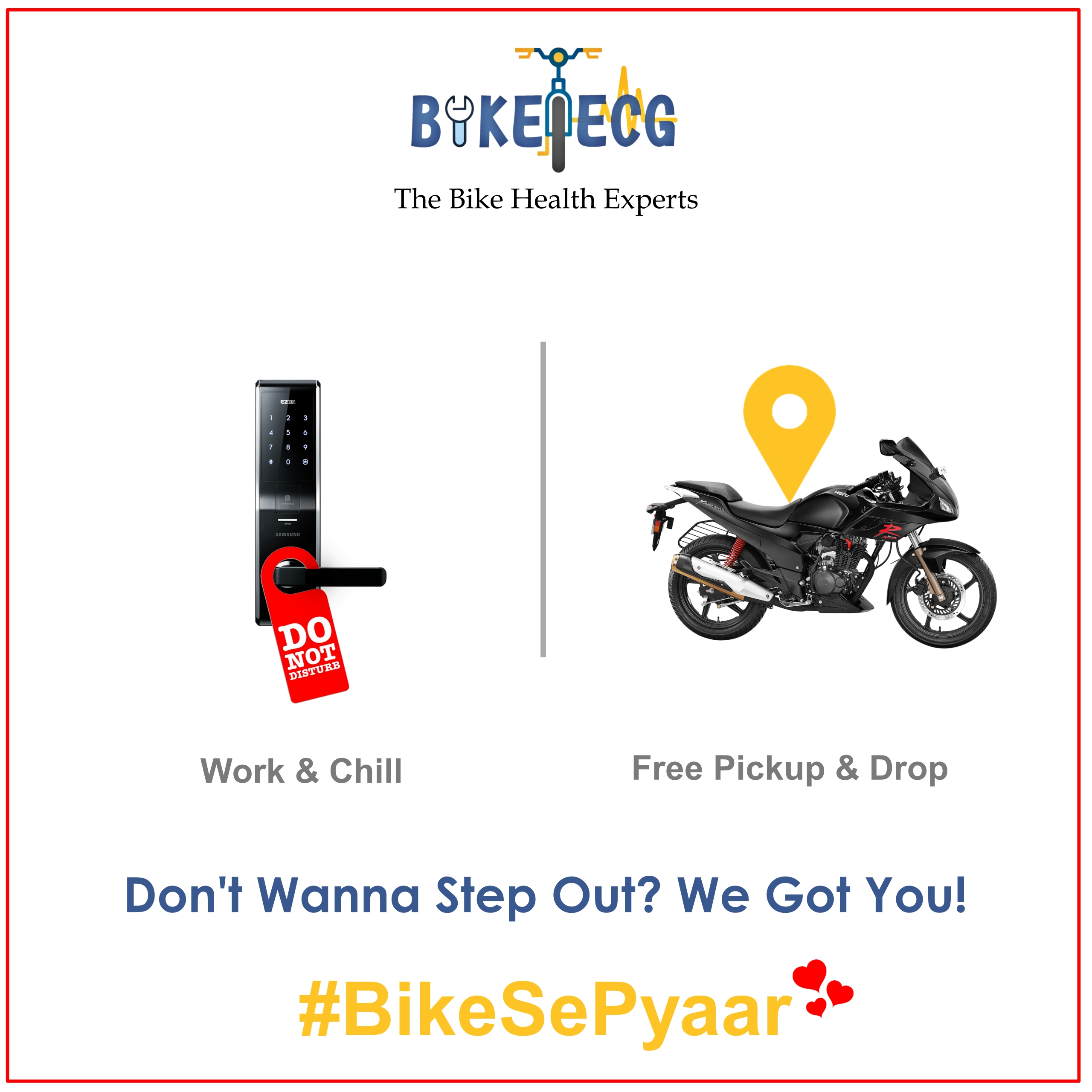 Bike pickup and drop service sale