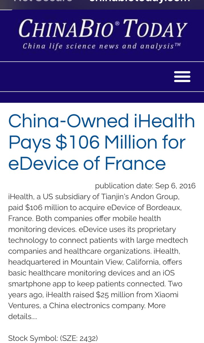 Breaking! This is major! The Edevice CellGo cellular modems used by Dominion belong to a Chinese company!  http://www.chinabiotoday.com/articles/20160906_1