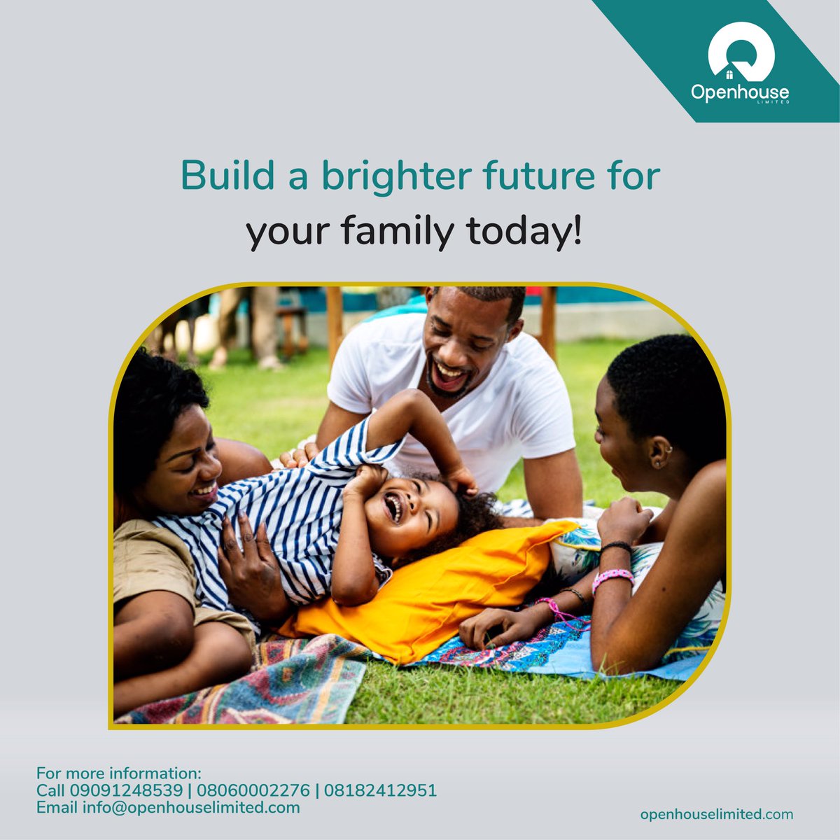 OpenHouseNG's tweet photo. The best investment you can ever make is a home for you and your family๐๐
Contact us this week to get started!โจ
-
๐ฒ 09073808605 /08060002276
๐ง info@openhouselimited.com
Visit https://t.co/8IfQhbhpZE
#RealEstate #OpenHouseLimited #AkwaIbom #mondaymotivation https://t.co/CWsyl9FE8V