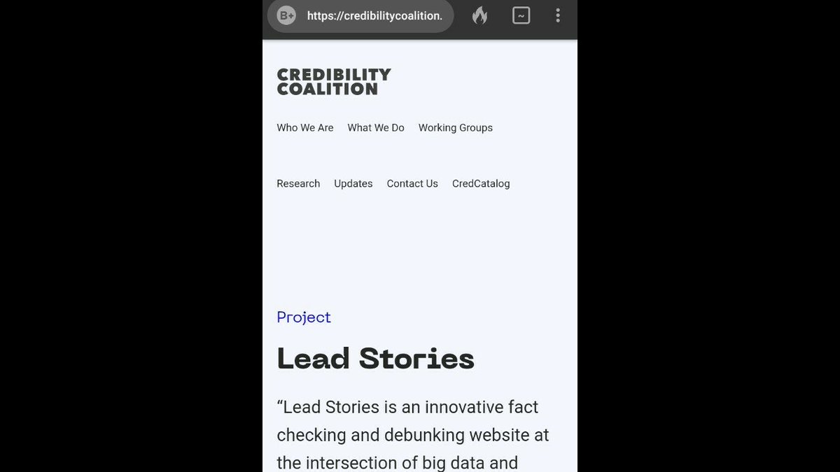 Lead stories is actually a secondary name for the Credibility Coalition... https://credibilitycoalition.org/credcatalog/project/lead-stories/