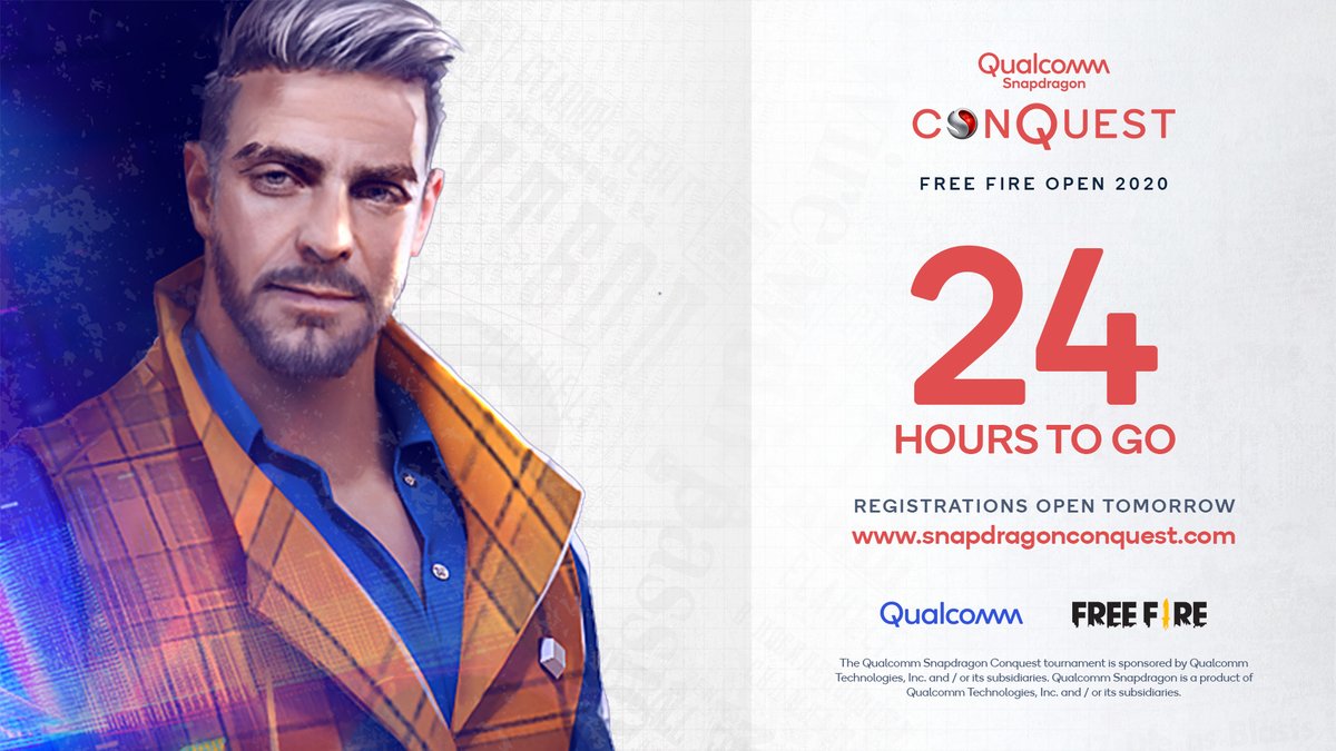 _ConquestEsport's tweet photo. The registrations for Free Fire Open 2020 begin in 24 hours. Are you ready to be the champions? 👊🔥​

Registrations are opening tomorrow at https://t.co/Veqh35VXeu​
​
#conquest2020 #freefire #conquest https://t.co/L7dpU3Ou8H