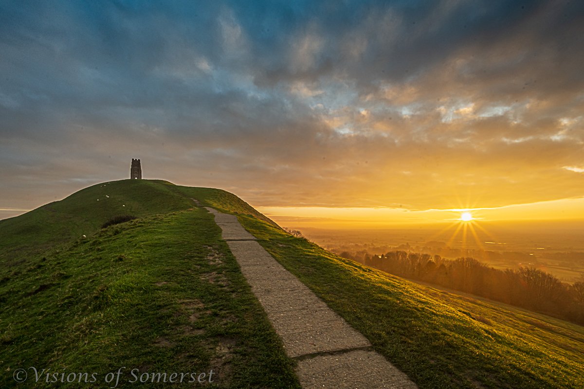 It's always nice to start the week off with a bit of sunshine. Glastonbury Tor this morning.