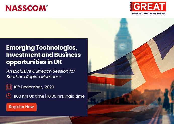 nasscomgtd's tweet photo. Join our expert panellists to explore opportunities in Emerging Tech, how to go about accessing them, setting-up &amp; expanding your business in the #UK, the 2nd largest export market for #Indian #IT. @NASSCOM @shivendra_1969 @tradegovukIND 
Register here: https://t.co/tmrQMRsCDF https://t.co/gPJSzh0kEL