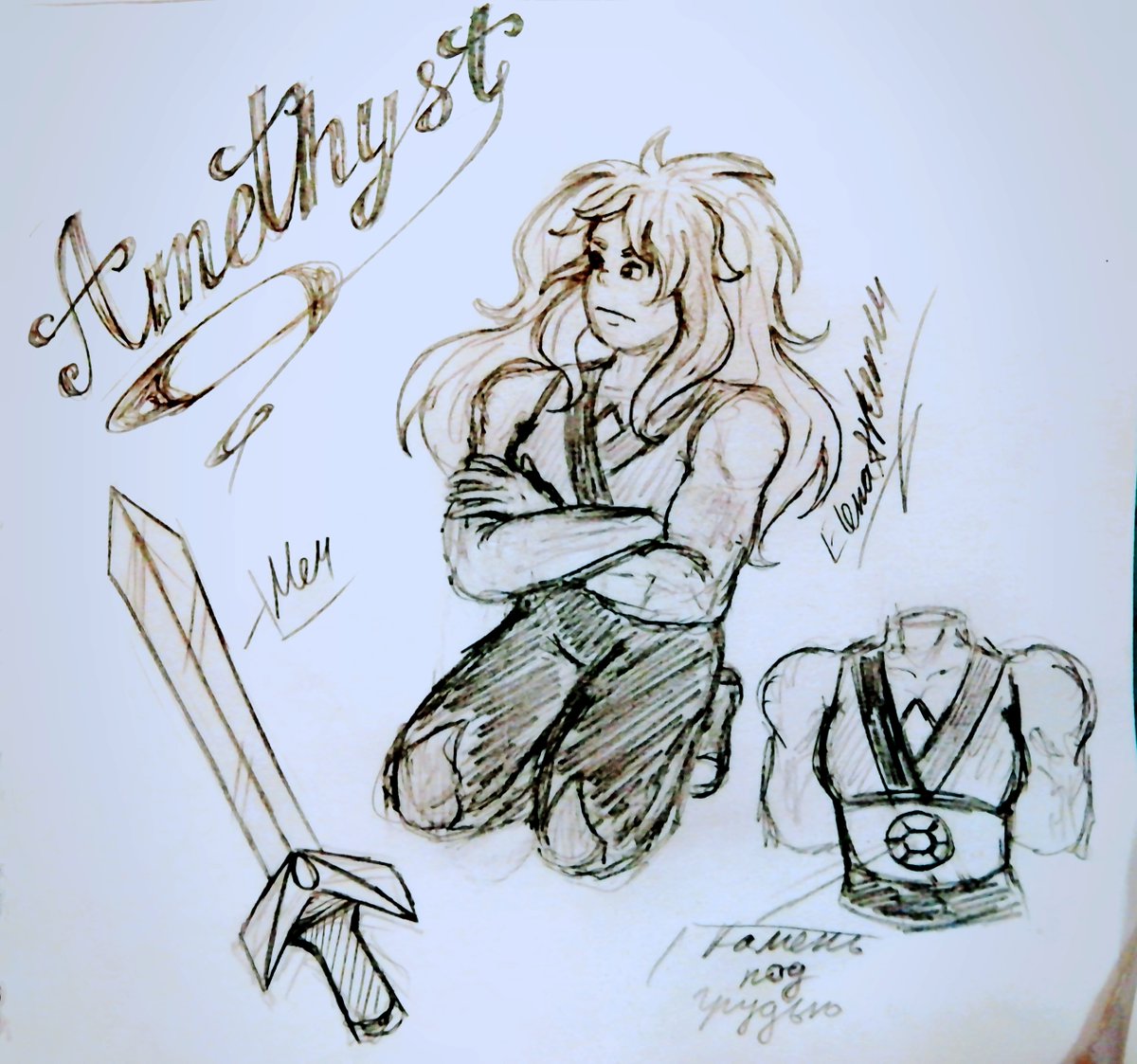 ElenaArter14's tweet photo. #Art #sketch #Gemsona #StevenUniverseAU #ConvergenseAtPointX #Charoit #Moonstone #Amethyst
Это ещё один камушек из самоцветной компании - Чароит, и она - слияние Лунного Камня и Аметист. И это как бы её первая версия https://t.co/igfkauXxT1