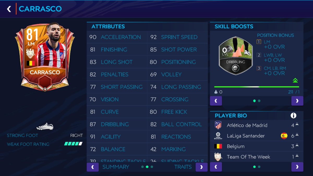Here are the LMs... best to try Right footed LMs.. these cards are based on Pace+ Shooting+ Crossing+ Passing.. This Taison card and Son card are rocking the game... everyone must try this cards
