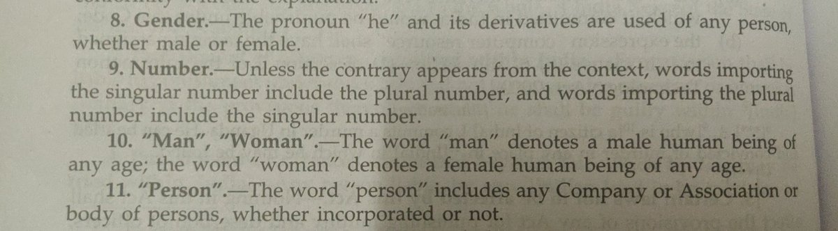 Tbh, let's start with the very basic of criminal law- Indian Penal Code, 1860. Sections 8 & 10 of IPC, still use pronouns 'he', words - 'man' & 'woman' & 'person' still means 'company/ association'.Some of this has already been said before.  #nosgbv  #prajnya16days 2/