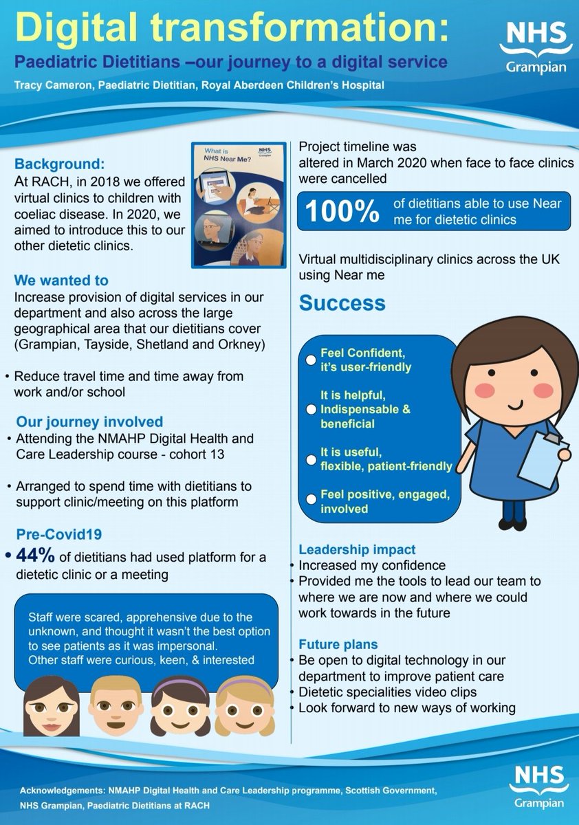 The paediatric dietitians @NHSG_RACH have been using video consultations #nhsnearme to see more of our families since March 2020.  #whatdietitiansdo #dnmahp #cohort13 #nevergoback @NHSGrampian
@NHSNearMe