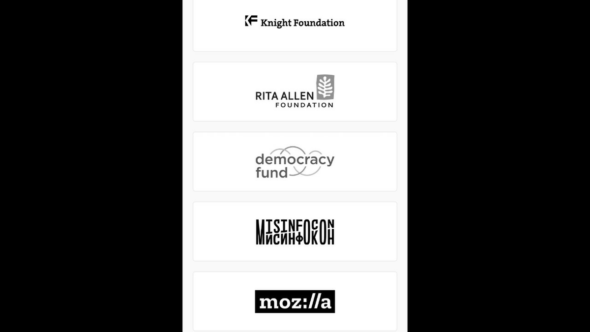 Credibility Coalition's funding support comes from:Google News InitiativeFacebookCraig Network PhilanthropiesTwitterKnight FoundationRita Allen FoundationDemocracy FundMisinfoConMozilla and Shuttleworth