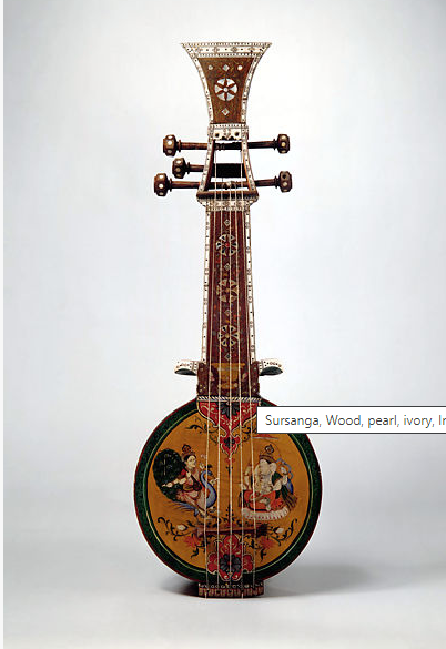i couldn't believe my eyes?Sursanga19th centurysuch Richly decorated musical instruments were often given as gifts & used for display or wall decorations. This instrument is painted in Mysore style & belly depicts both Ganesha &SarasvatiHave you seen? http://metmuseum.org/art/collection/search/503937