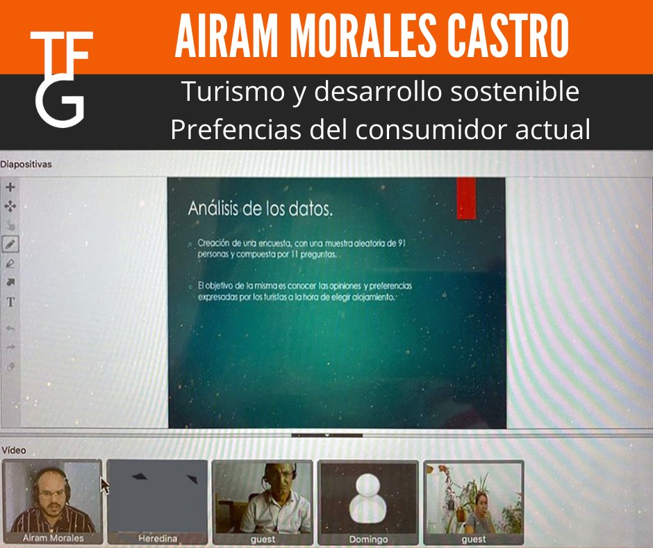 El trabajo de fin de grado: "Turismo y desarrollo sostenible. Preferencias del consumidor actual" ha sido presentado por Don Airam Morales Castro.

#turismo #desarrollosostenible #turismo #viajero #establecimientohotelero #marketingsostenible