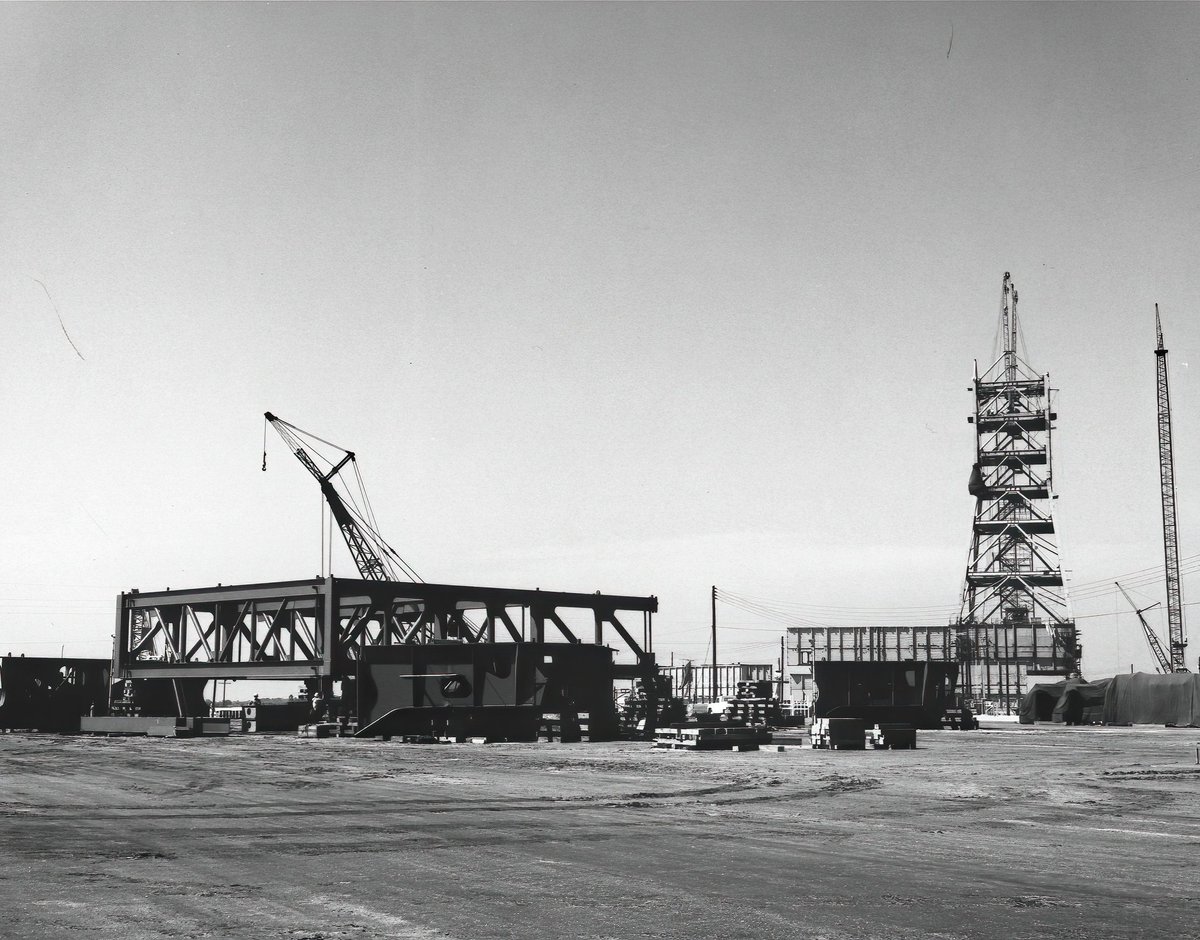 As the first tower began to grow taller in May of 1964, the first Crawler Transporter (Image 3 and foreground of image 2) began to take shape.