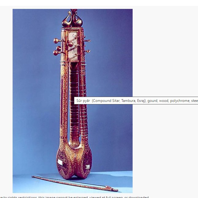 Sūr pyār (Compound Sitar, Tambura, Esraj)late 19th century, Lucknowthnx  @metmuseumChordophone-Lutewhat to say? these museums are eye opener, kind of musical heritage we had is amazing, beyond comprehension? how to describe it? never saw such thing? https://www.metmuseum.org/art/collection/search/501879