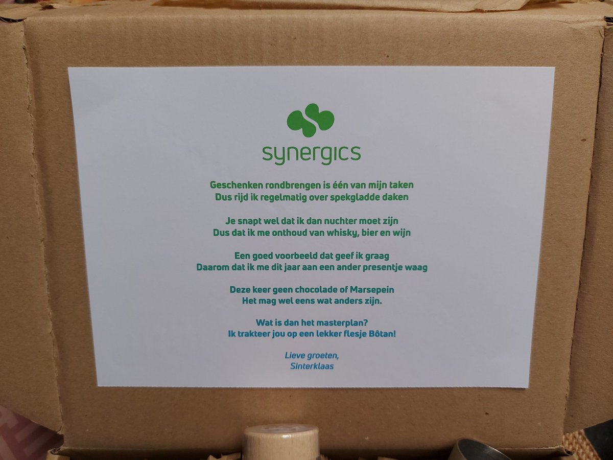 NDeWestelinck's tweet photo. My company is better then yours! Thx @SynergicsBE! 💚🤩 #sinterklaas https://t.co/6fpicMbKyE