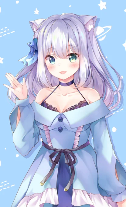 代表作ってなんだ!
今後猫耳の女の子いっぱい描きたいのでこれにしておく☺️
?✨✨
 #これが私の代表作 