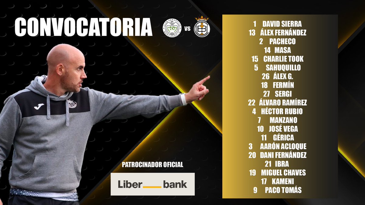UBConquense's tweet photo. ❗️CONVOCATORIA❗️

📝 Estos son los 20 jugadores convocados para el partido contra el @CD_Marchamalo 

✅ El fútbol en Cuenca SE PUEDE

@Liberbank https://t.co/d0HG9DskrG