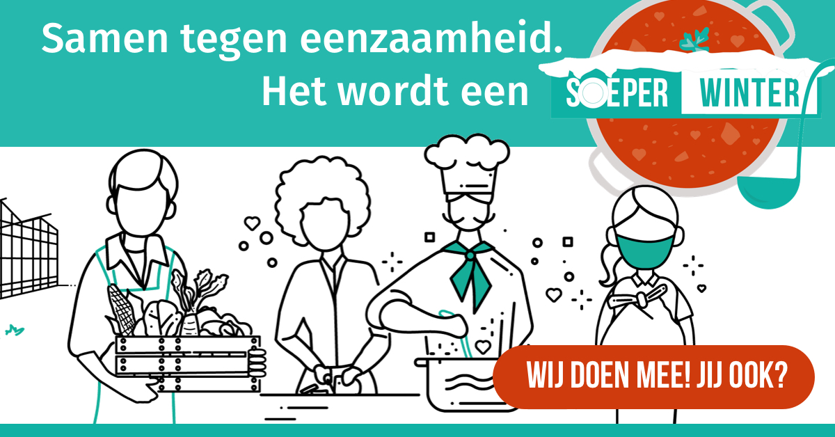 Vandaag worden bij 't ADO-stadion honderden bakjes soep uitgedeeld, gemaakt van onze heerlijke tomaatjes. Met dit kleine gebaar en een praatje met ouderen zorgen vrijwilligers er samen voor dat het toch nog een Soeper Winter wordt! #soeperwinter #samentegeneenzaamheid #wecare