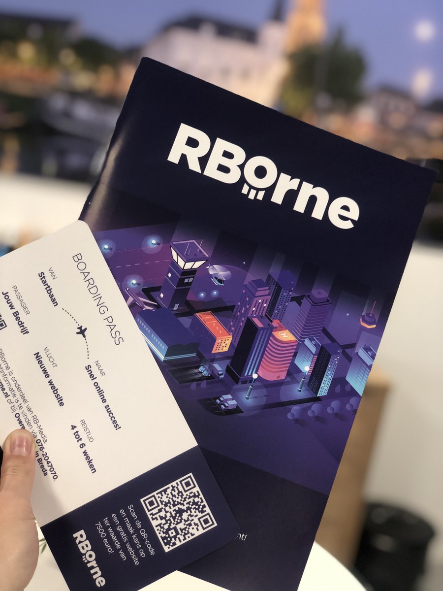 #WINACTIE

De komende weken ontvangen veel van onze connecties en bedrijven in Breda deze boardingpass en brochure van ons nieuwe label: RBorne. ✈️

Met deze boardingspass kun je inchecken op onze website en maak je kans op een #gratis RBorne website t.w.v. €7500,-