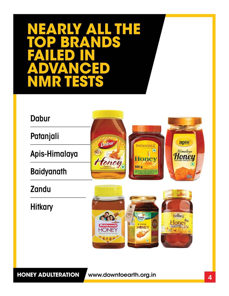 HSEIndia's tweet photo. CSE Expose: We sent honey of 13 brands for advanced tests to #Germany;  the same samples that passed in India failed adulteration tests in Germany #HoneyFraud #CSEStudy- https://t.co/3pCslxSCNQ https://t.co/ya7GqfqyHW