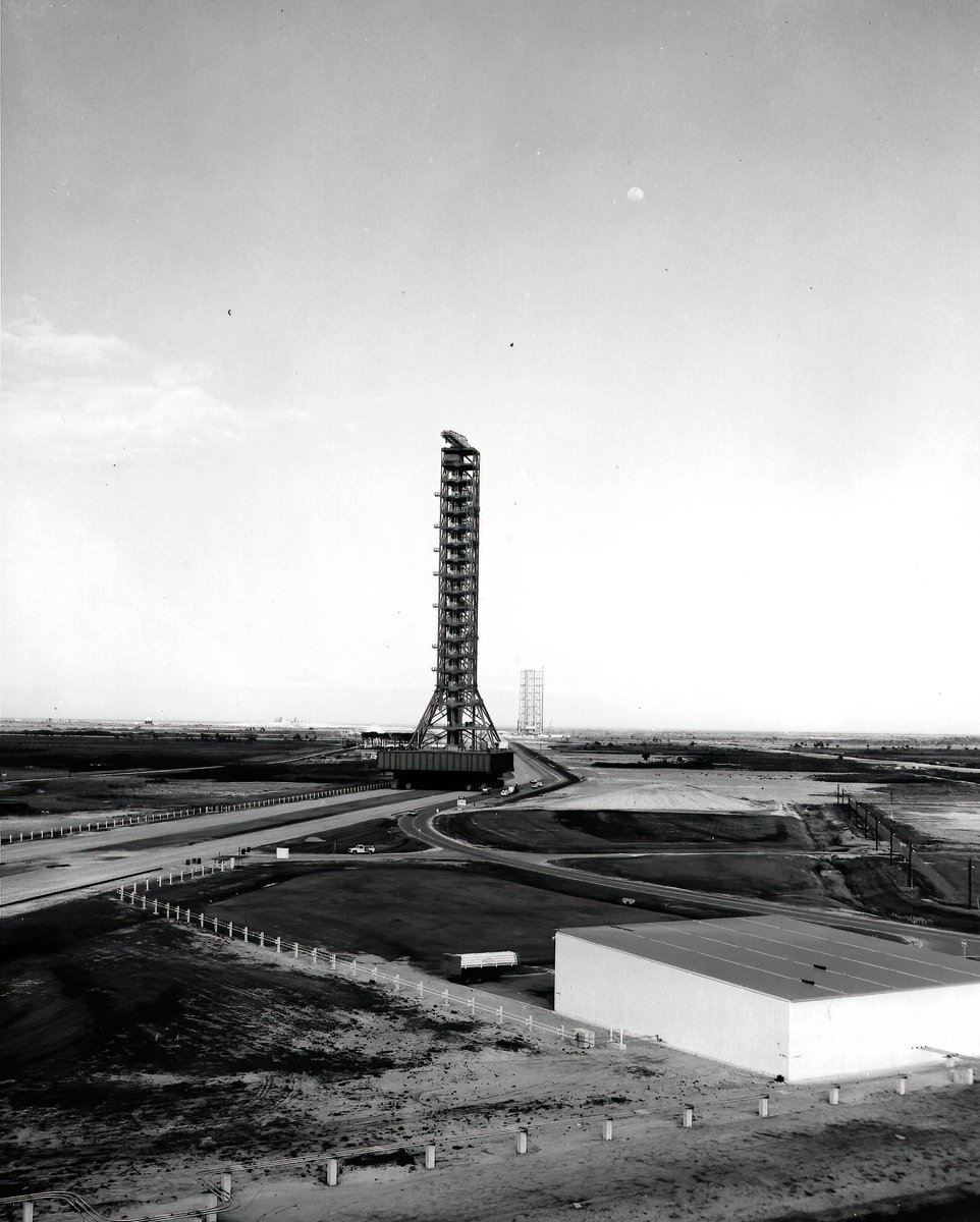 MLP 3 made its way to LC-39A in March of 1966 for testing which included a water deluge test which can be seen in the last image here.