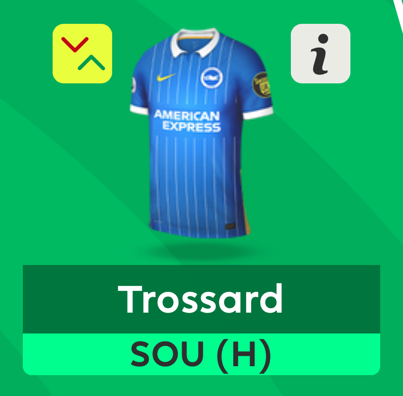 FPL_Guidance's tweet photo. Can I find one other person on Twitter who has Trossard in tonight's game? 😂 https://t.co/MrzBFVVosX