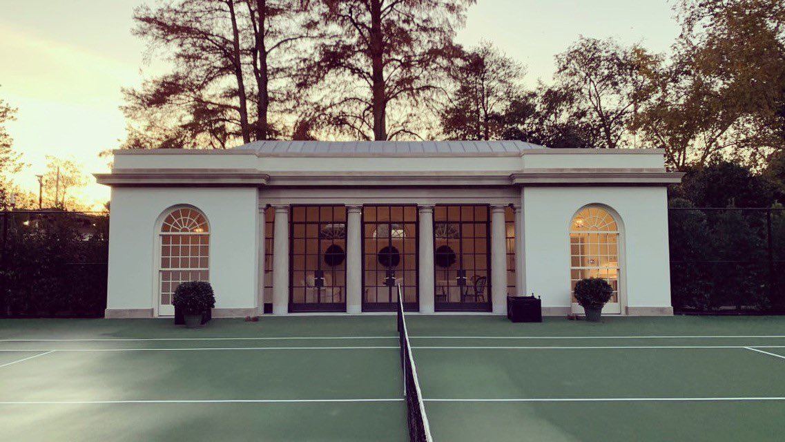 ElizLanders's tweet image. INBOX: @FLOTUS announces that the White House tennis pavilion is  complete: “It is my hope that this private space will function as both a place of leisure and gathering for future First Families.” Press release says the building “was funded by private donations.”