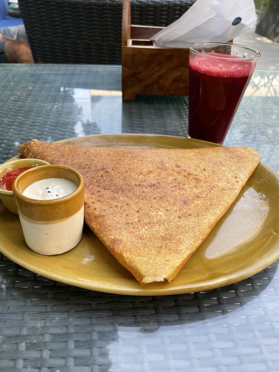 OntheRoadAJ's tweet photo. I see your carb attack @aadil, and I raise you the “magic Dosa”! 😃

Flip it open and be surprised by some delightful Chettinad spiced mince lamb keema &amp; an uber thin egg layer! 😋

#foodie #Dosa https://t.co/XbX2HOy6Eo