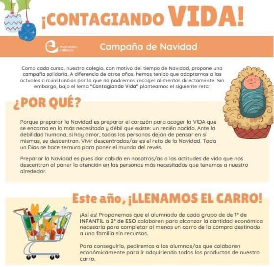 Escolapias_Val's tweet photo. ¡Ya hemos comenzado nuestra campaña solidaria!
Nos hemos adaptado a las circunstancias y este año, ¡llenamos el carro!
👉🏼 https://t.co/MSvb2eAzOl
✨¡Contagiando vida!✨
#colegio #escolapiasvalencia #contagiandovida #UnLikeALaVida #campañaNavidad https://t.co/fL5BT4i9R8