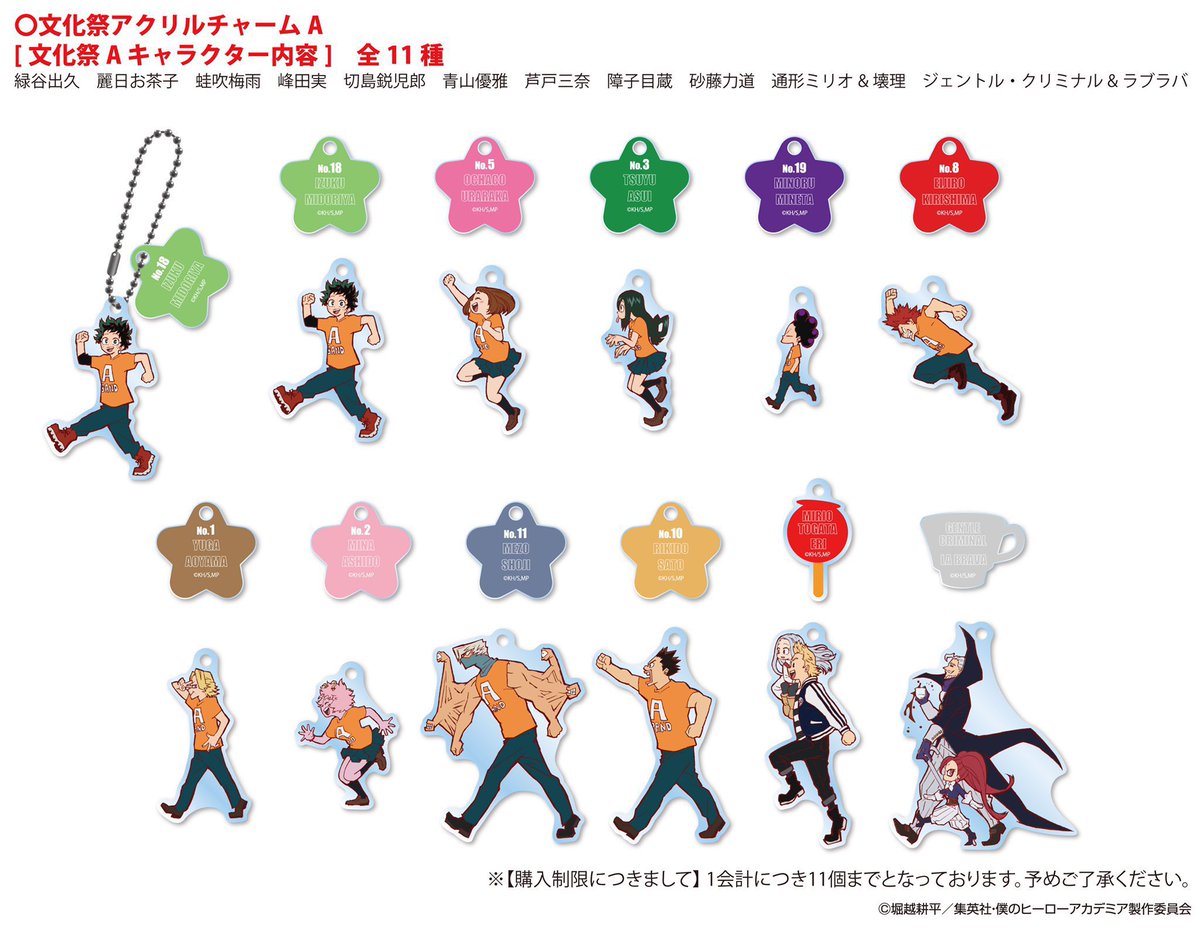 ロフト名古屋会場】 ◇商品情報◇ ・TD文化祭アクリルチャームA/B [全 ロフト名古屋会場】 ◇商品情報◇ ・TD文化祭アクリルチャームA/B [全