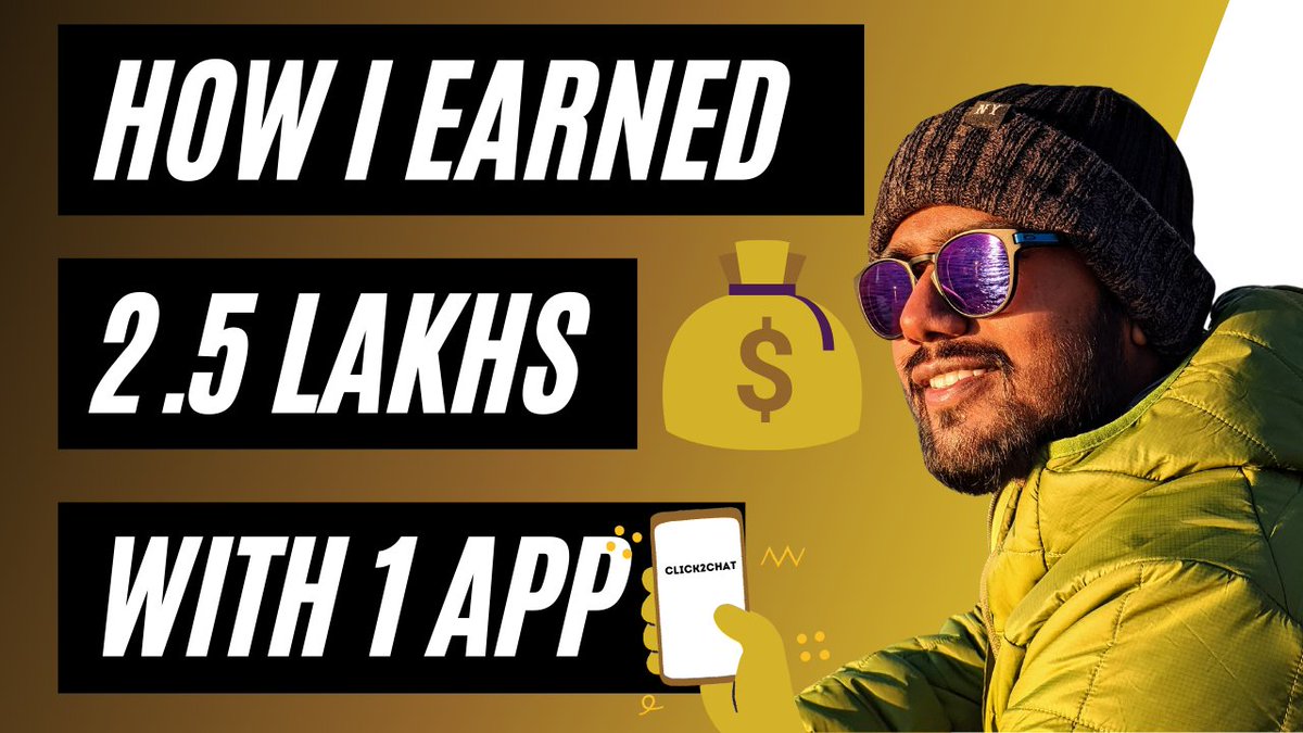 imthepk's tweet photo. I earned 2.5 Lakh Rupees with just 1 App | Explained

Watch here - https://t.co/qwFgD5xBes

#mtechviral #motivational #app #click2chat #clicktochat https://t.co/6TGVB2ijLb