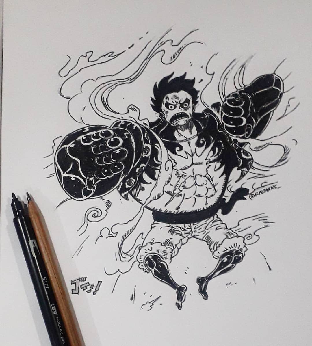 Rai S Rocha Monkey D Luffy Onepiece Onepiecedrawing Onepiecetattoo Luffytattoo Luffy Monkeydluffy Dbz Naruto Zoro Draw Arte Artist Instaart Desenho Tattuagem Tattoo Anime Manga Art Artwork Pincel Desenhando