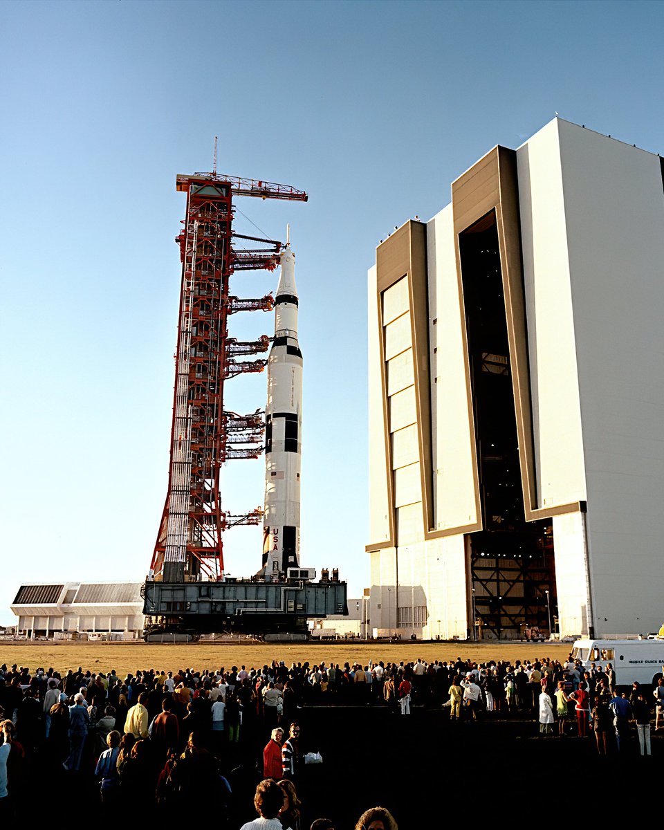 There is so much more history to these amazing structures post Apollo, but that's for another day. So I'll leave you with this shot from the rollout of Apollo 16 with people for scale 