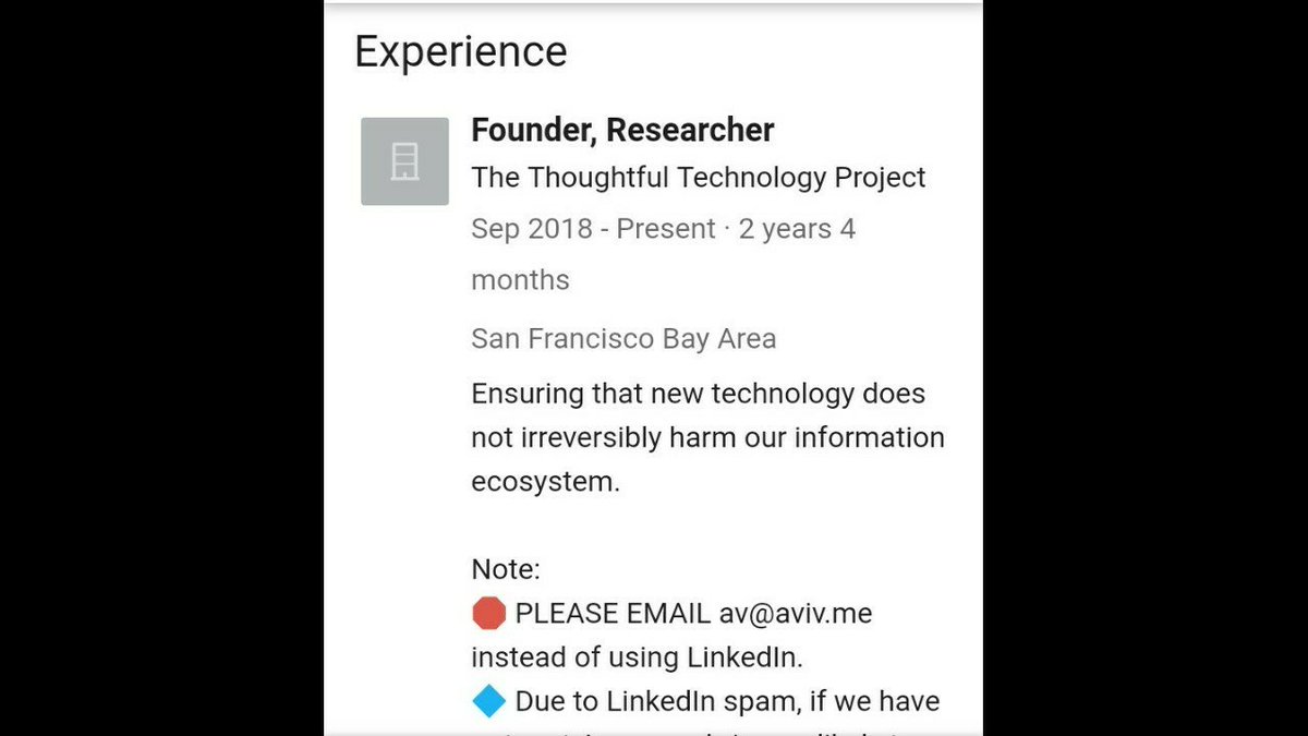 Ok let's bring our deep fake guy Aviv Ovadya back to the party now...Aviv was a founding member of Credibility Coalition and he's also a non-resident fellow at the Alliance for Securing Democracy