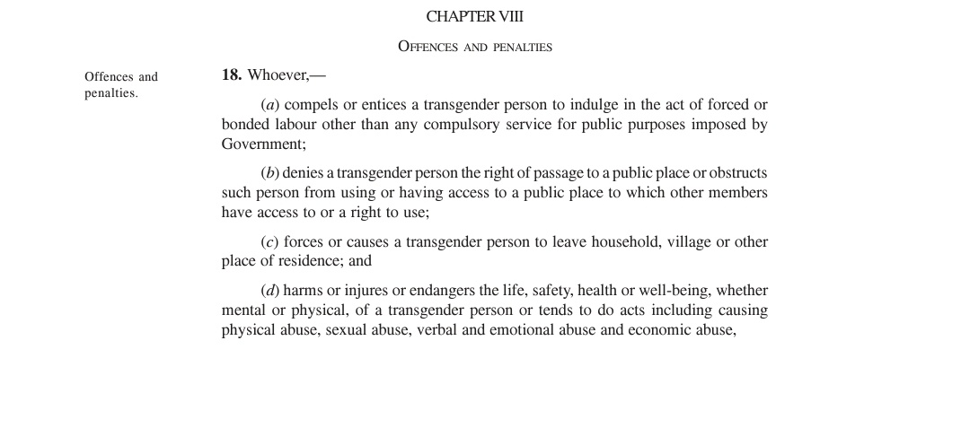 Section 18(d), is a CutCopypaste from Section 3(a) of Protection of Women from Domestic Violence Act, 2005. A provision in the context of a civil remedy law to define 'domestic violence' is being imposed in this Act to create criminal remedy.  #nosgbv  #prajnya16days.17/