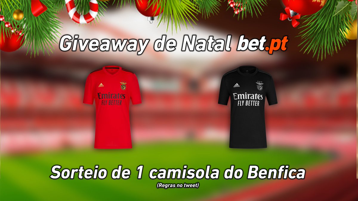 SLBenficaDepre's tweet photo. 🎄𝐀𝐋𝐄𝐑𝐓𝐀 𝐆𝐈𝐕𝐄𝐀𝐖𝐀𝐘 𝐃𝐄 𝐍𝐀𝐓𝐀𝐋!🎄

Está a chegar o Natal e temos uma camisola do Benfica para oferecer!

Para a poderes ganhar:

- Faz RT neste tweet
- Comenta o teu username @betpt 
- Identifica um amigo nas respostas

O sorteio termina sexta, dia 11. https://t.co/Tf8rTki8ZT